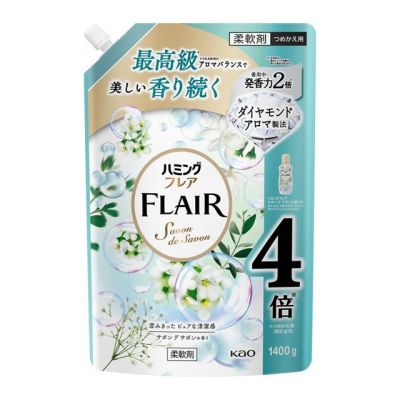 Kao Humming Flair Savon de Savon Кондиціонер для білизни, квітковий аромат мила, змінний блок 1400 г