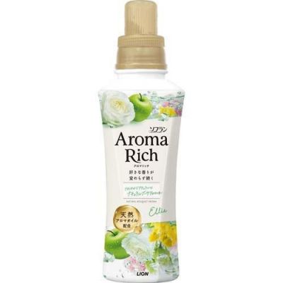 LION Soflan Aroma Rich Ellie парфумований кондиціонер для білизни, аромат свежего букета, 480 мл