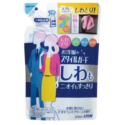 LION Style Guard Дезодорувальний спрей для одягу, разглаживает складки, змінний блок 250 мл