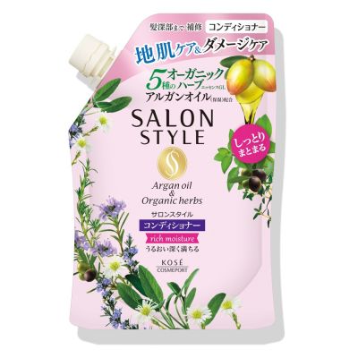 KOSE Salon Style Conditioner Rich Moisture Зволожувальний кондиціонер, сладкий квітковий аромат, змінний блок 360 мл