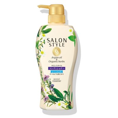 KOSE Salon Style Conditioner Air in Smooth Разглаживающий кондиціонер, колірочно-травяной аромат, 500 мл