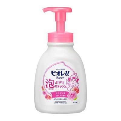 Kao Biore U Foaming Body Wash Angel Rose Гель-пенка для душу для дітей і дорослих, 600 мл