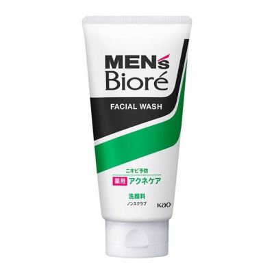 Kao Mens Biore Acne Care Face Wash Чоловіча пінка для вмивання шкіри з акне, 130 г