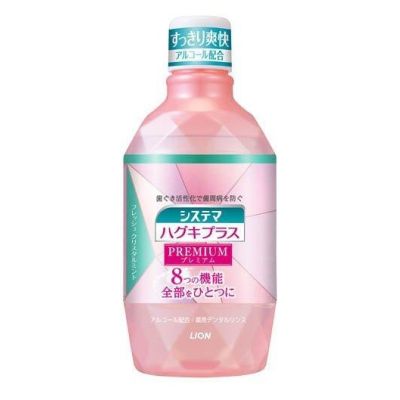 LION Systema Haguki Plus Premium ополіскувач для ротової порожнини, м’ята, 600 мл
