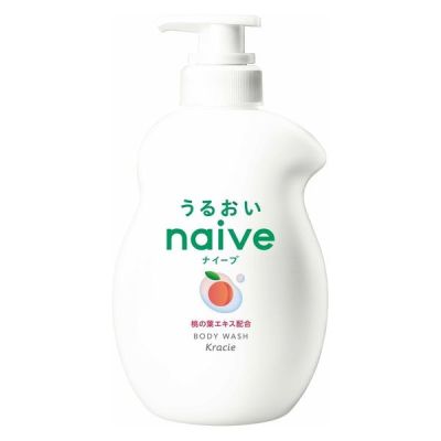 Kracie Naive Body Soap Рeach Рідке мило для тіла з екстрактом листя персика, 530 мл