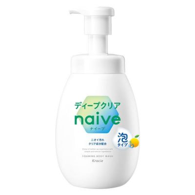 Kracie Naive Foaming Body Soap Пенистое мило для тіла з екстрактом грейпфрута, 600 мл