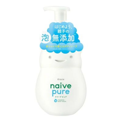 Kracie Naive Pure Foaming Body Soap Пенистое мило для тіла, для дітей і дорослих, 550 мл