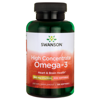 Swanson EFAs High Concentrate Omega-3 риб'ячий жир, 120 ЖК