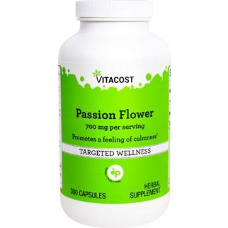 Vitacost Passion Flower Пасифлора, Страстоцвіт 700 мг (порція), 300 капс