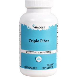 Vitacost Triple Fiber Клітковина 3 види ( Psyllium, пектин, вівсяні висівки), 100 капс