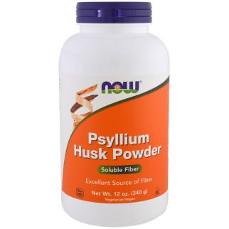 Now Foods Клітковина розчинна Psyllium Husk пребіотик, проносне, 340 г