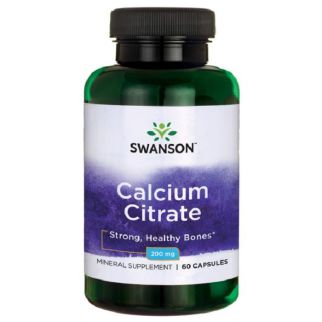 Swanson Calcium Citrate Кальцій цитрат 200 мг, 60 капсул на 30 днів прийому