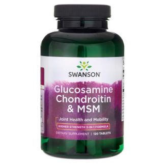 MSM Glucosamine, Chondroitin Глюкозамін, Хондроїтин 500/400/200 mg, 120 таблеток