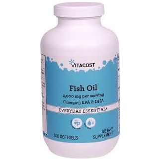 Vitacost Omega-3 Риб'ячий жир Лимон 1000 мг, 300 капсул