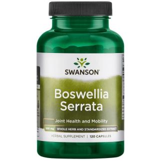 Swanson Boswellia Serrata - Whole Herb + Standardized Extract (Босвелія, індійський ладан) 500 мг, 120 капс