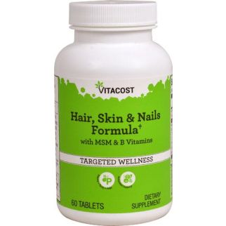 Vitacost Hair, Skin & Nails Formula with MSM and B Vitamins, 60 таблеток