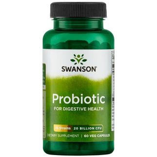 Swanson Probiotics for Digestive Health Здоров'я пробіотики 20 млрд КЕ, 60 капсул