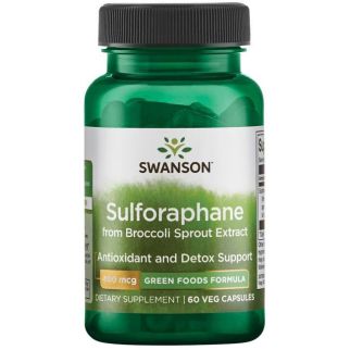 Swanson Sulforaphane, Сульфорафан, натуральний екстракт броколі, 60 капсул на 60 днів прийому