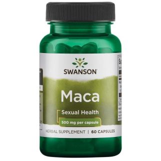Swanson Lepidium Maca, Мака перуанська 500 мг, для підвищення лібідо, 60 капсул на 60 днів прийому