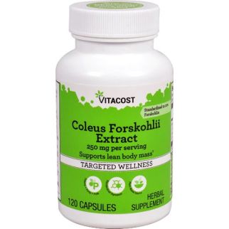 Vitacost Coleus Forskohlii Extract жироспалювач для схуднення 250 мг, 120 капсул