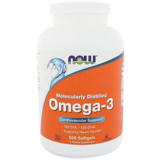 NOW OMEGA 3 Риб'ячий жир-концентрат у капсулах по 1000 мг, 500 капсул