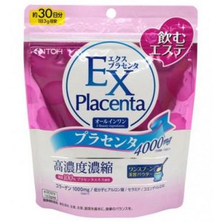 ITOH EX Placenta powder, Плацента EX з Q10, колагеном, керамідами і гіалуроновою кислотою, 90 г на 30 днів