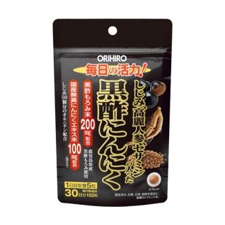 Orihiro черный уксус Moromi, чеснок, шидзими, женьшень, сезамин, орнитин 150 таб на 30 дней. До 07/2026
