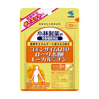 Kobayashi Коензим Q10, α-ліпоєва кислота, L-карнітин, 60 капс на 30 днів