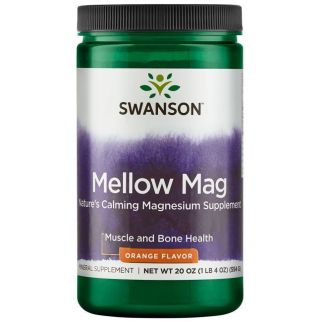 Swanson Premium Mellow Mag напій з магнієм для зняття стресу і гарного сну, 554 г 113 порцій
