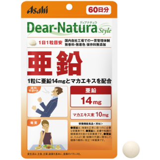 Asahi Dear-Natura Цинк глюконат 14 мг + екстракт Маки, 60 таб на 60 днів