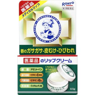 ROHTO Mentholatum Medical Lip B Бальзам для губ від тріщин, хейліту, кератиту, запалених губ, 8 г
