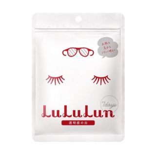 Lululun White Освітлююча і зволожуюча тканинна маска для обличчя, 7 шт (108 мл есенції)