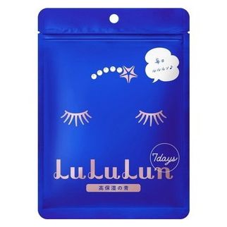 Lululun Blue Глибоко зволожуюча тканинна маска для обличчя, 7 шт (108 мл есенції)