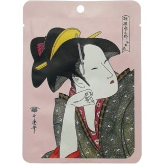 Mitomo Ukiyo-e Маска з бавовни з олією Камелії і Матча , алое, Boswellia Serata, 1 шт