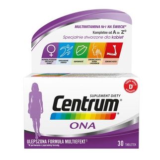 Centrum ONA, multiefekt вітаміни мінерали для жінок, 30 таб GSK