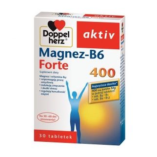 Doppelherz Aktiv, Magnez-B6 Forte 400mg, Магній B-6, 30 таб