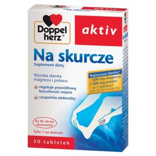 Doppelherz Aktiv засіб від судом з мінералами, магній, калій, цинк, залізо, вітаміни групи В, 30 таблеток