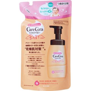 Rohto Care Cera Baby Глибоко зволожуючий дитячий гель для душу, змінний блок 450 мл