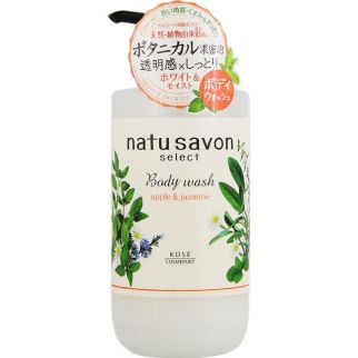 KOSE Natu Savon Освіжаючий гель для душу з ароматом яблука і жасмину, 500 мл