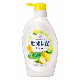 Kao Biore Fresh Citrus рідке вершкове мило для душу низькокислотне, для всієї родини від 6 місяців, 480 мл