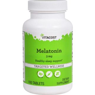 Мелатонін підтримка здорового сну Vitacost Melatonin 3 мг, 100 таблеток