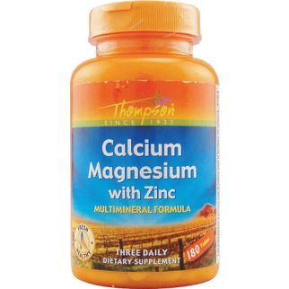 Thompson Calcium Magnesium with Zinc Кальцій, магній, цинк 1000/400/15 мг у денній дозі, 180 табл на 60 днів