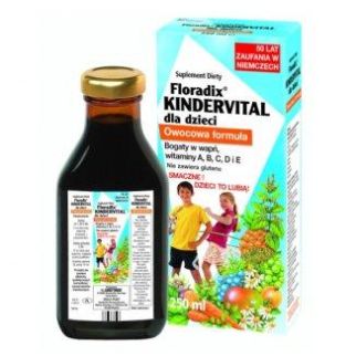 Floradix Kindervital детские витамины и концентрат фруктовых, овощных и травяных соков 250 мл. До 05/2026