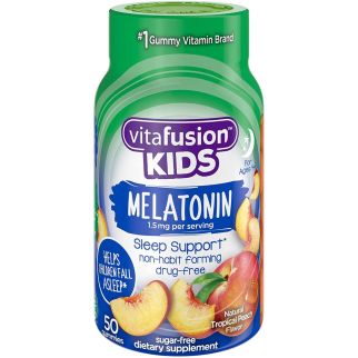 Vitafusion Kids Melatonin Gummies мелатонін, пасисфлора, ромашка, меліса спокійний сон для дітей, 50 шт