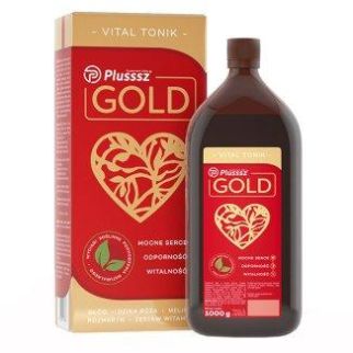 Plusssz Gold Vital Tonic вітаміни, екстракти шипшини, глоду, меліси, розмарину, 900 мл
