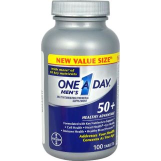BAYER One-A-Day Men's 50+ Healthy Advantage Multivitamin Вітаміни для чоловіків 50+ , 100 таблеток