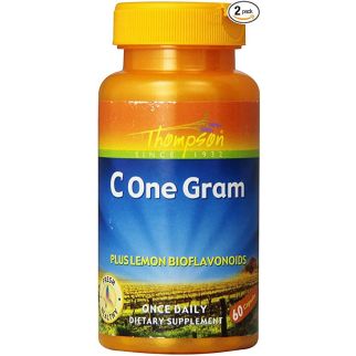 Thompson C One Gram Вітамін C 1000 мг з цитрусовими біофлавоноїдами, 60 капсул