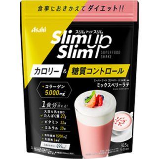 Asahi Slim Up Lactobacillus + Super Food Shake коктейль для схуднення Змішаний ягідний лате 315 г