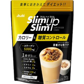 Asahi Slim Up Коктейль для схуднення з лактобактеріями + коричневий цукор, лате з Кіна, 315 г