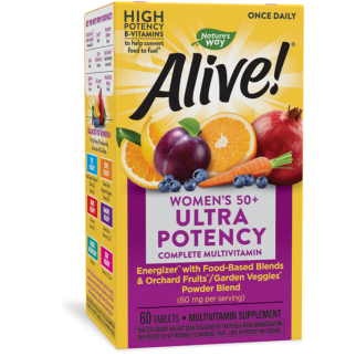 Nature's Way Alive! Once Daily Women’s 50+ Ultra для жінок 50+ у преміальній формі та супер доповненнями, 60 таблеток